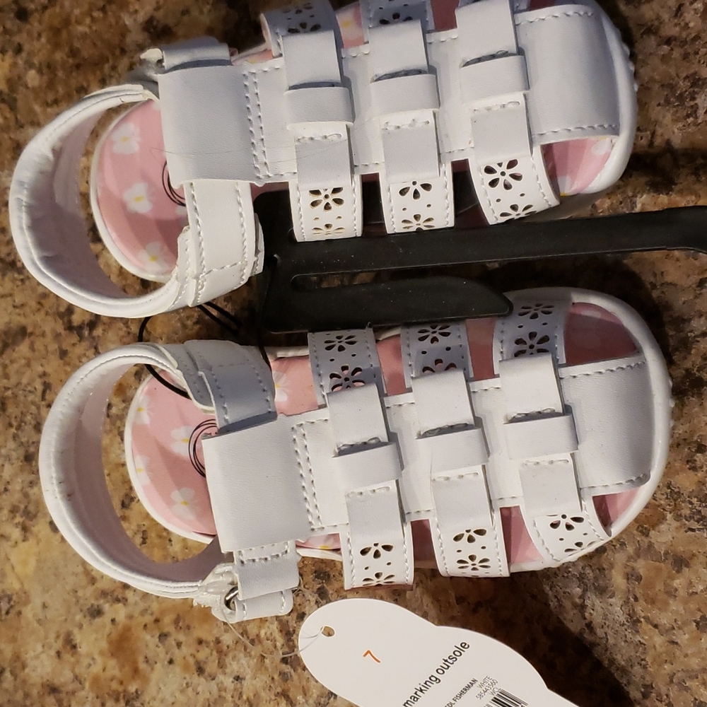 White sandals
